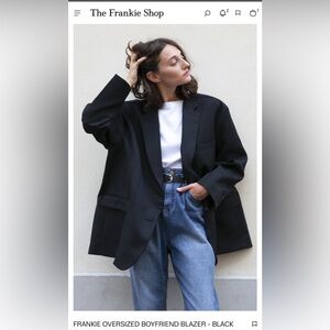 The Frankie Shop “Frankie” oversized blazer black one size NWT